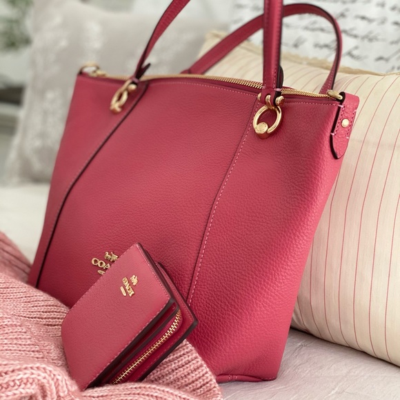 🆕 COACH | Pink Strawberry Haze Purse Satchel & Snap Wallet Bundle - Picture 2 of 16